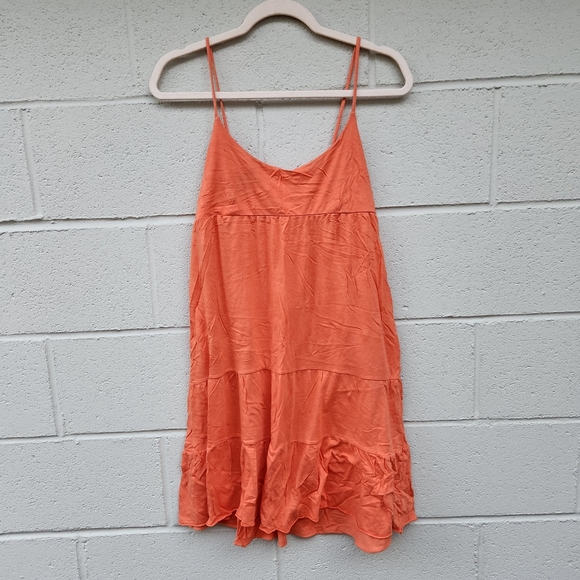 tresics-Orange- Cotton/Modal Dress- 3 tiers- Pullover- Size Large - Picture 1 of 7